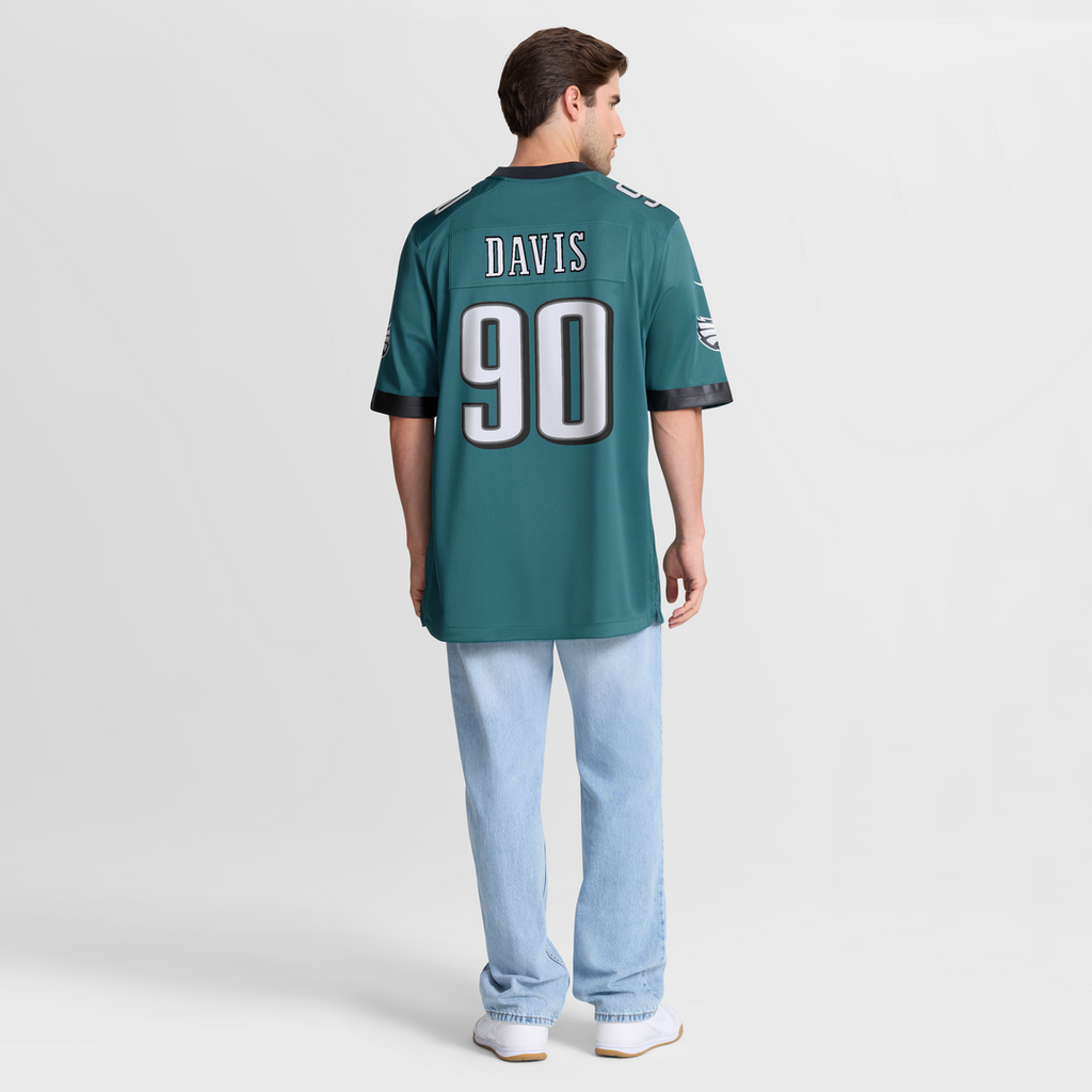 Philadelphia Eagles Jordan Davis Nike Team Game Jersey - Midnight Green
