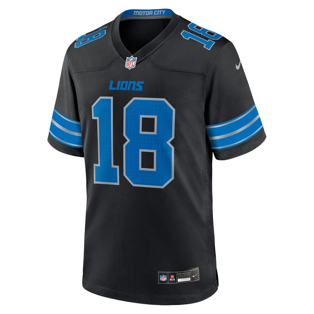 Detroit Lions Isaac TeSlaa Nike Alternate Game Player Jersey - Black