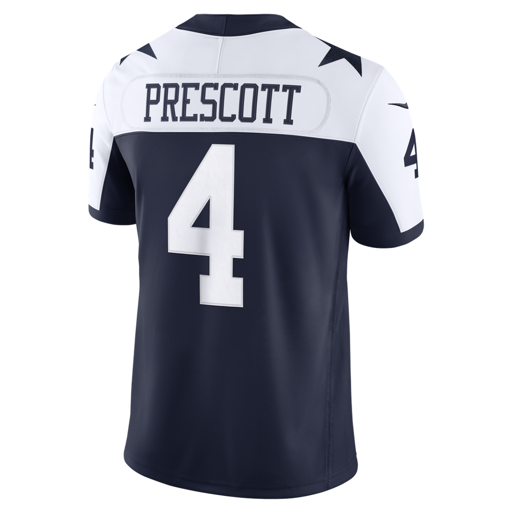 Dallas Cowboys Dak Prescott Nike Alternate Vapor F.U.S.E. Stitched Limited Jersey - Navy