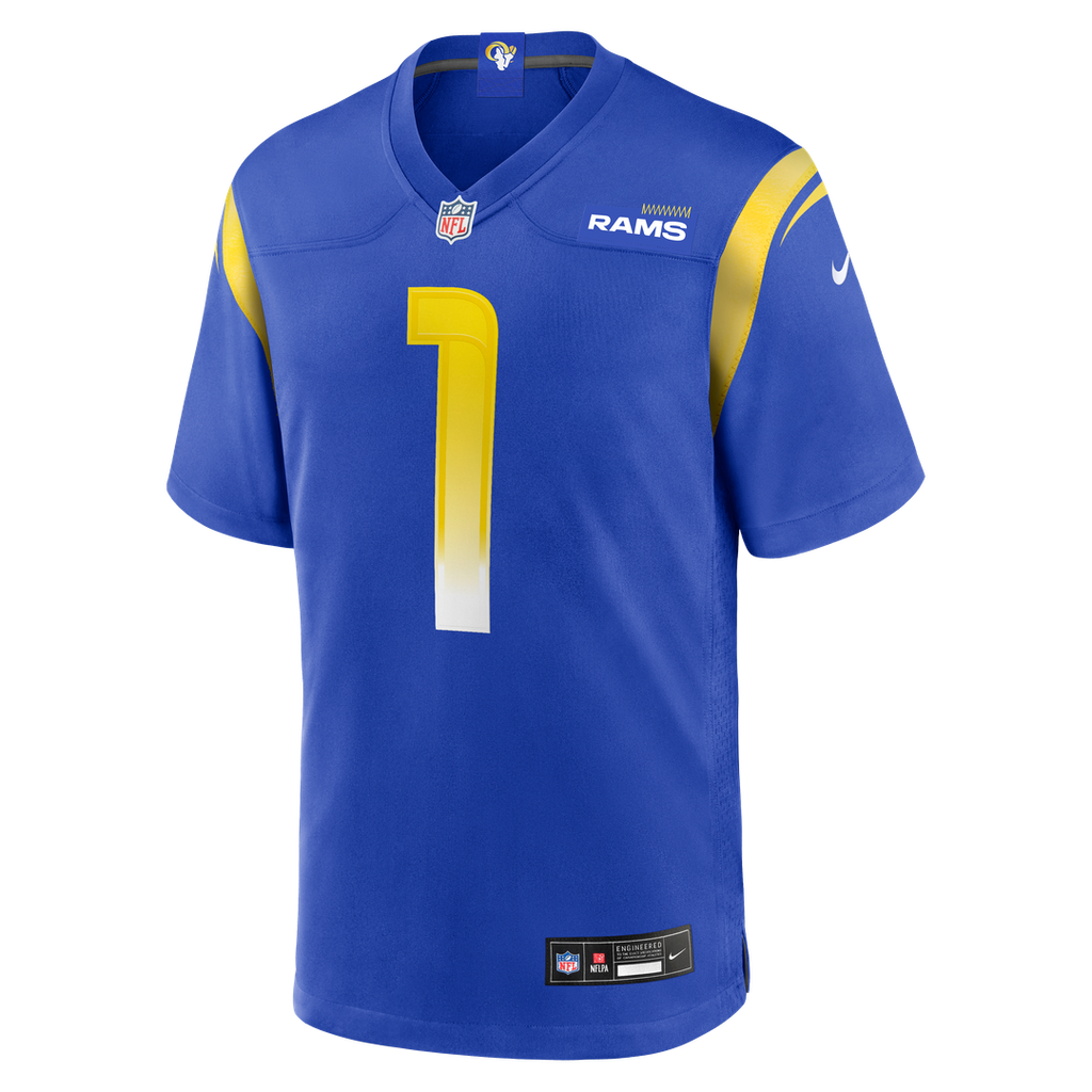 Los Angeles Rams Number 1 Dad Nike Game Jersey - Royal
