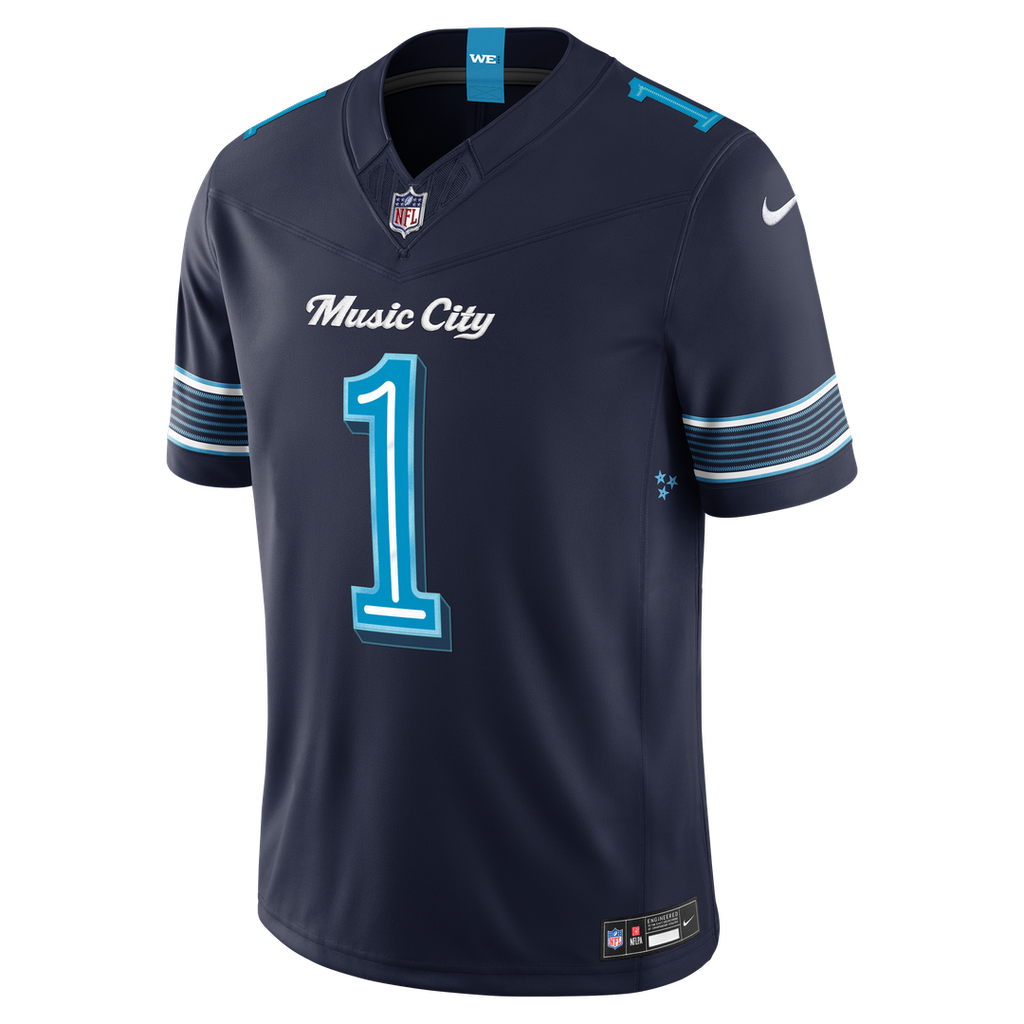 Tennessee Titans Cameron Ward Nike 2026 Rivalries Collection Stitched Limited Jersey - Navy