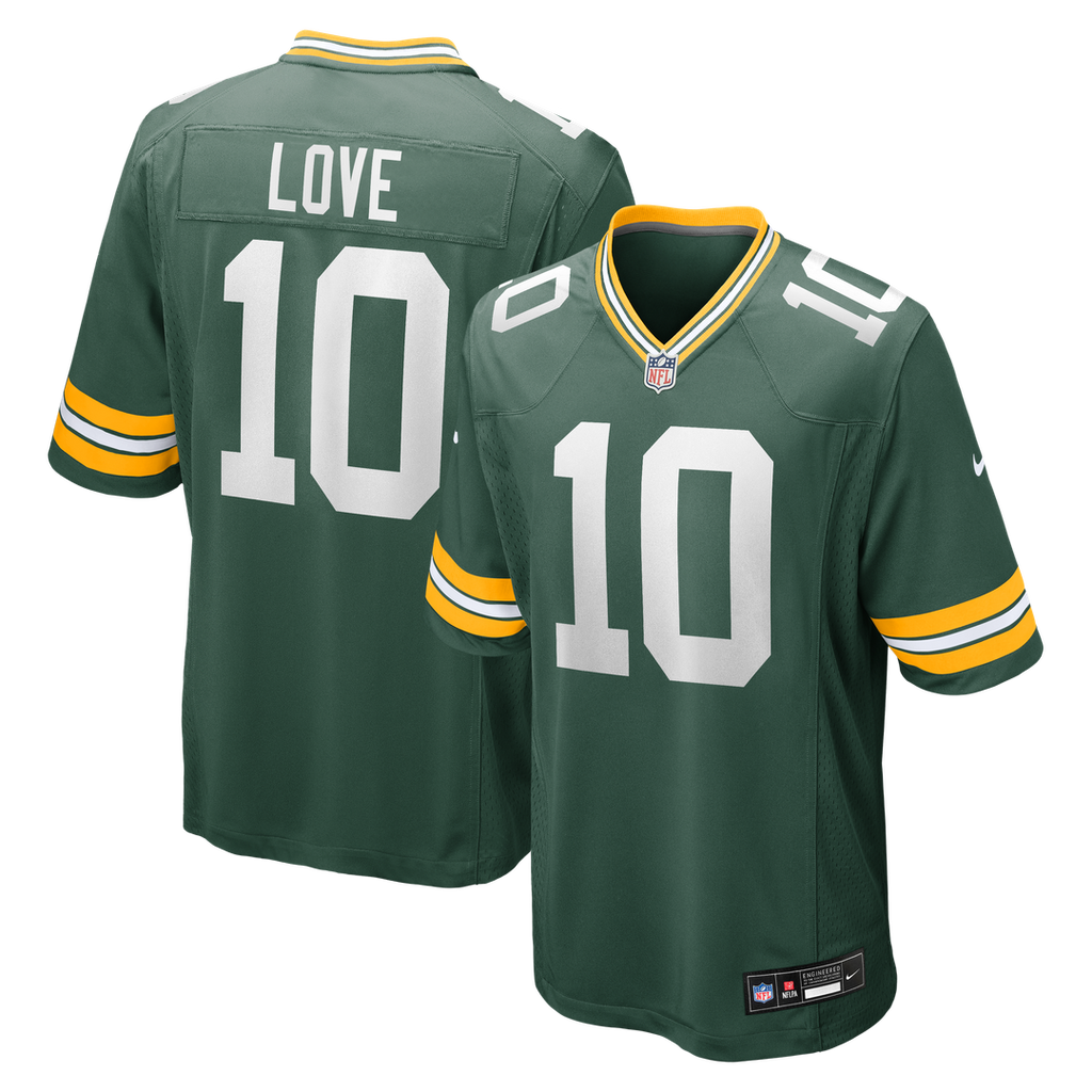 Green Bay Packers Jordan Love Nike Player Game Jersey - Green