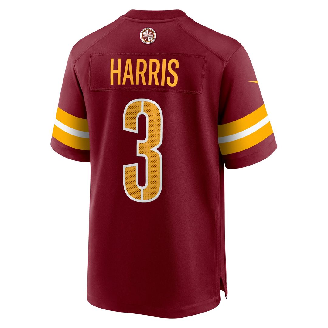 Washington Commanders Will Harris Nike Team Game Jersey - Burgundy