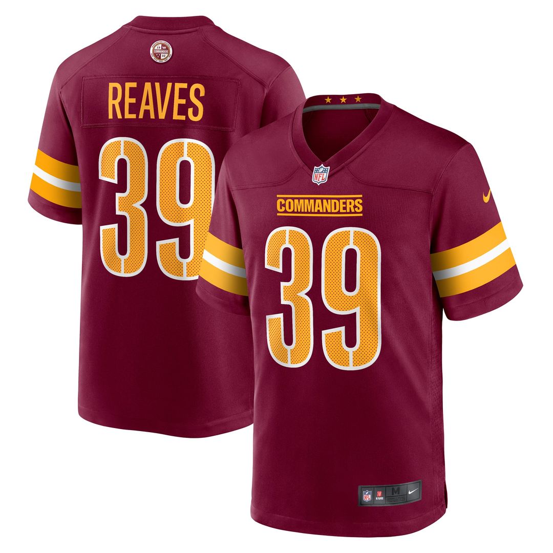 Washington Commanders Jeremy Reaves Nike Game Jersey - Burgundy