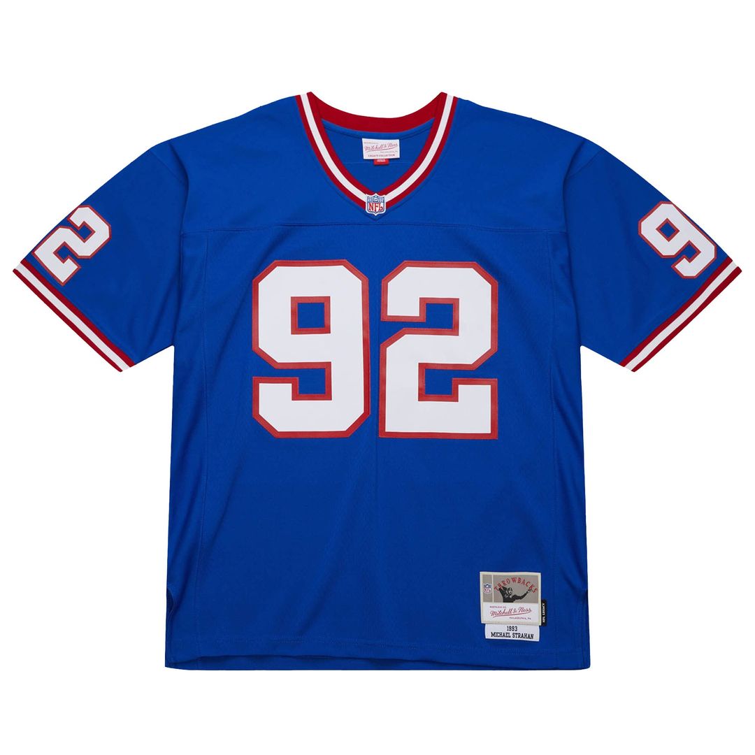 New York Giants Michael Strahan Mitchell & Ness Big & Tall 1993 Retired Player Replica Jersey - Royal