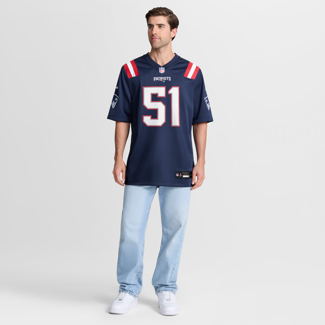 New England Patriots James Hudson Nike Team Game Jersey - Navy
