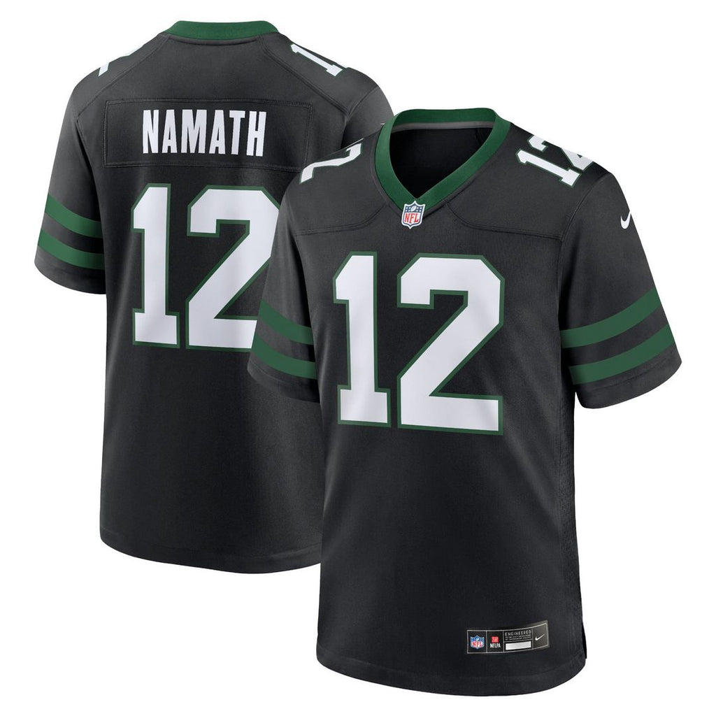 New York Jets Joe Namath Nike Alternate Retired Player Game Jersey - Legacy Black