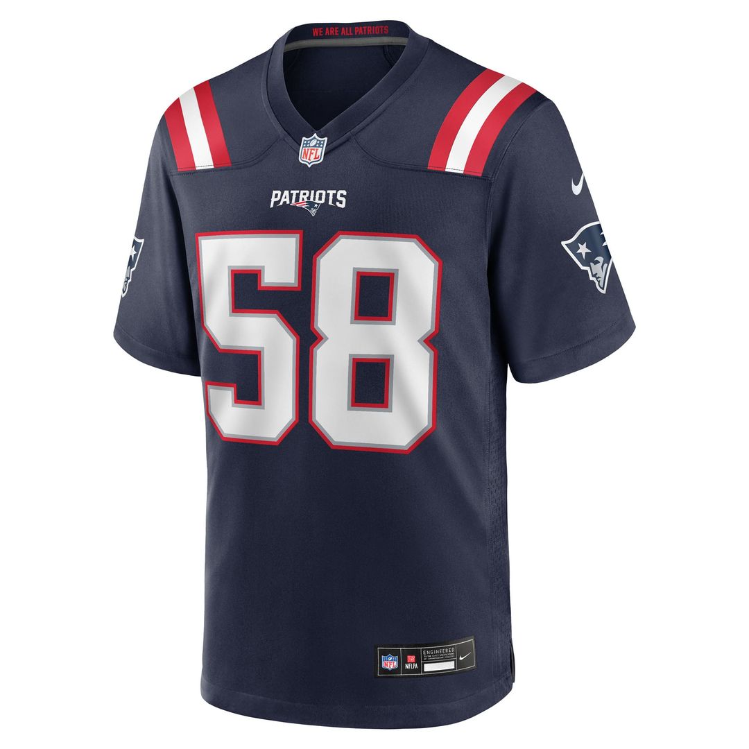 New England Patriots Jared Wilson Nike Team Game Jersey - Navy