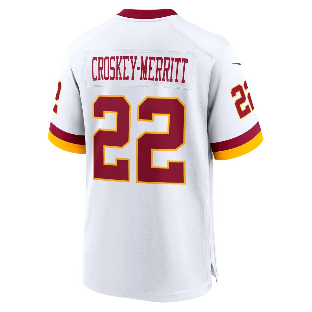 Washington Commanders Jacory Croskey-Merritt Nike Hail Raiser Alternate Game Jersey - Black