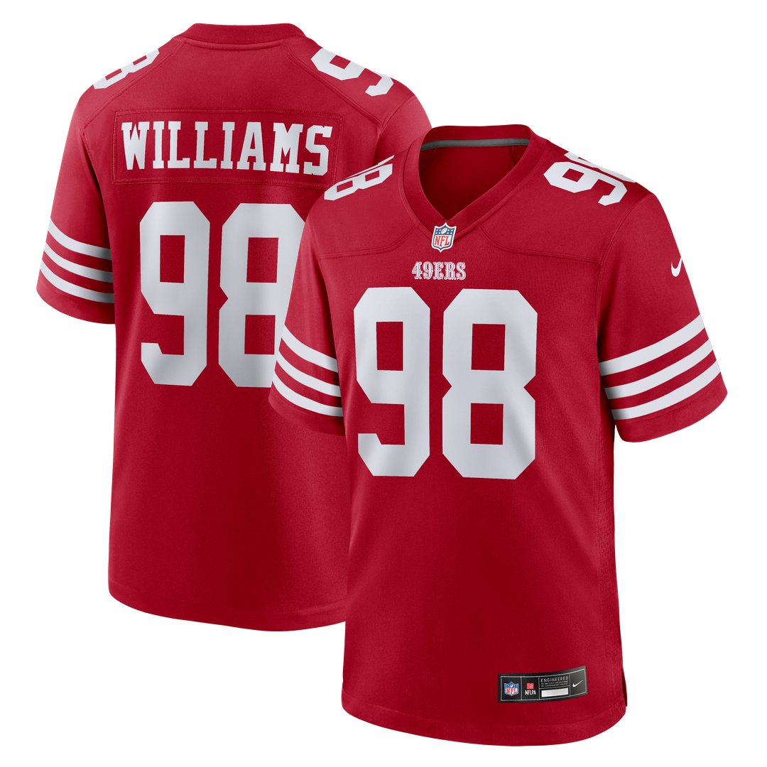 San Francisco 49ers Mykel Williams Nike Game Player Jersey - Scarlet