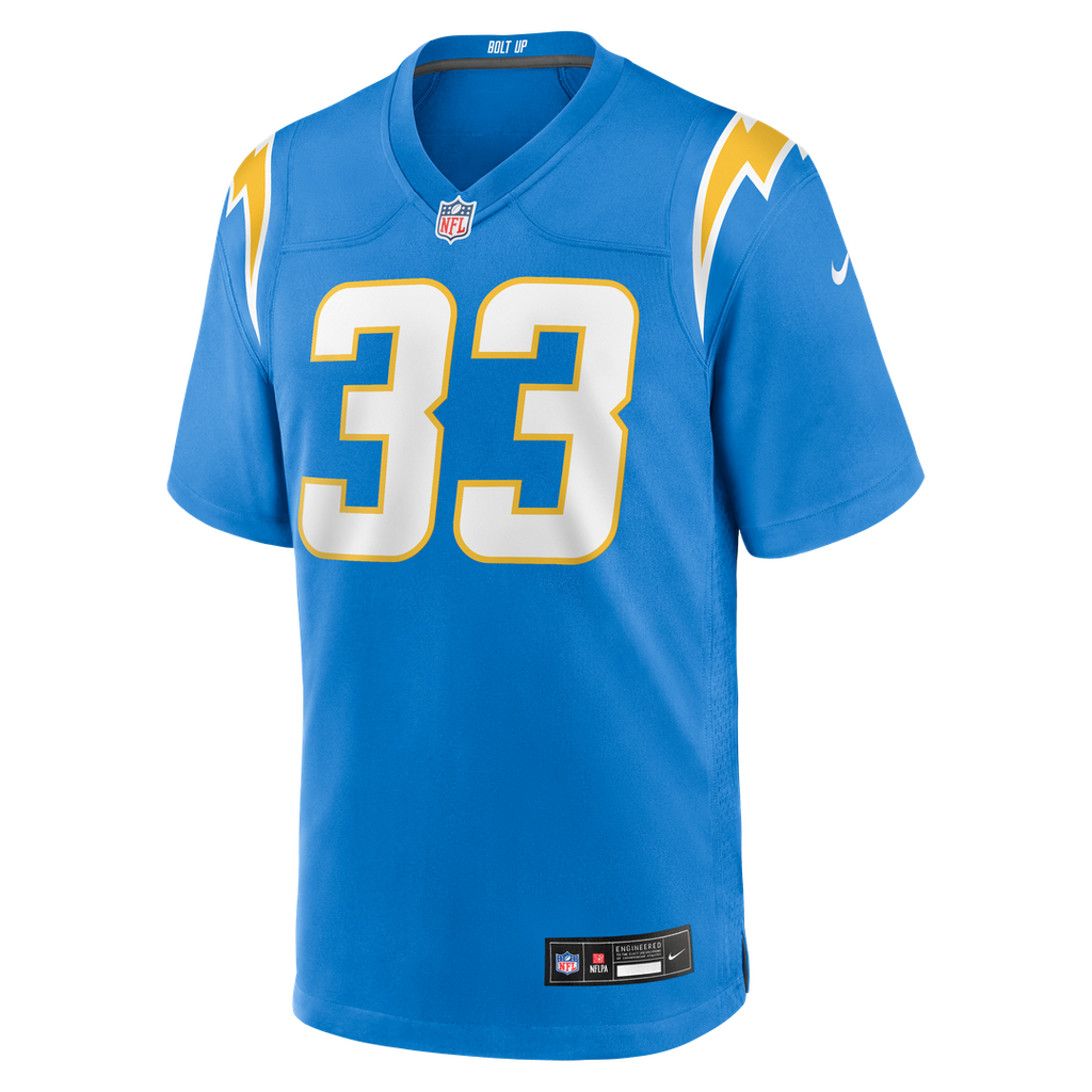 Los Angeles Chargers Deane Leonard Nike Game Player Jersey - Powder Blue