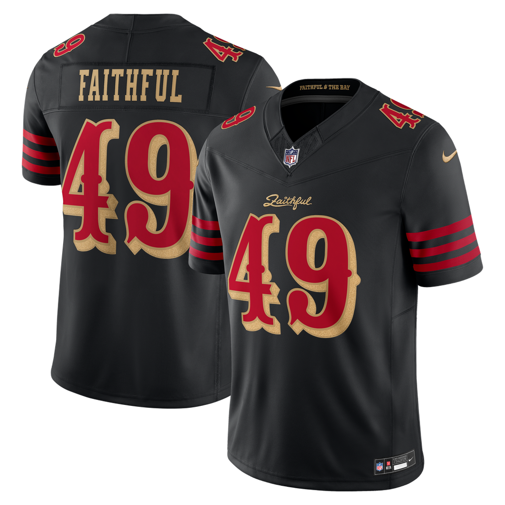 San Francisco 49ers The Faithful Nike Rivalries Collection Stitched Limited Jersey - Black