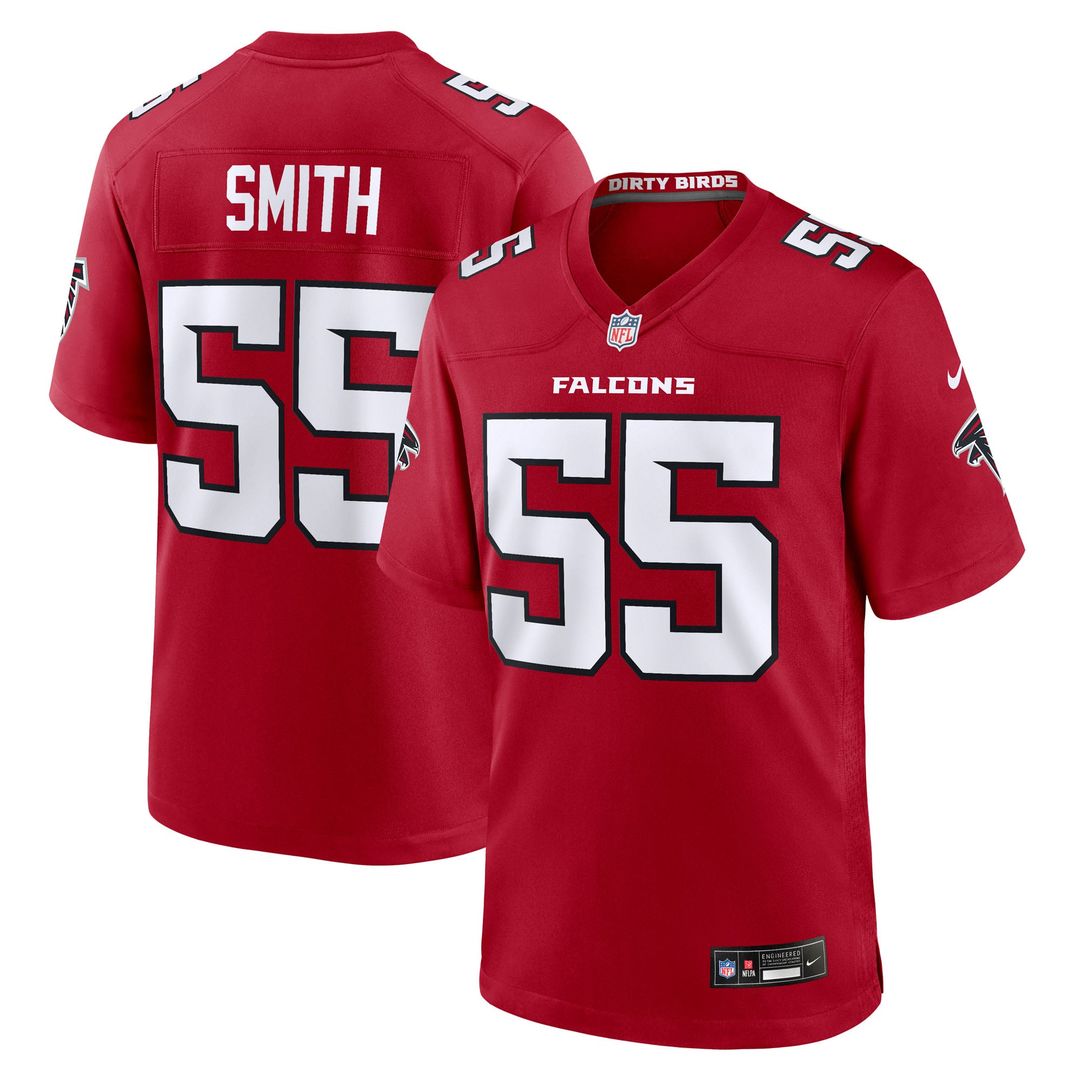 Atlanta Falcons Za'Darius Smith Nike Team Game Jersey - Red
