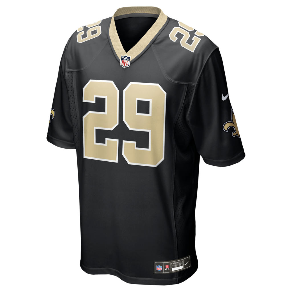 New Orleans Saints Quincy Riley Nike Team Game Jersey - Black