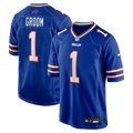 Buffalo Bills Number 1 Groom Nike Game Jersey - Royal