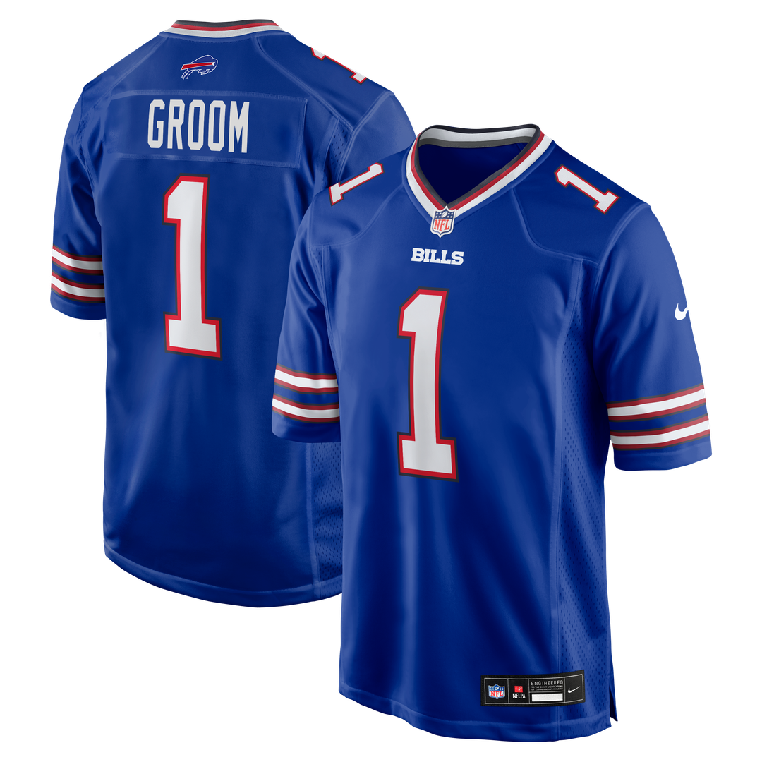 Buffalo Bills Number 1 Groom Nike Game Jersey - Royal