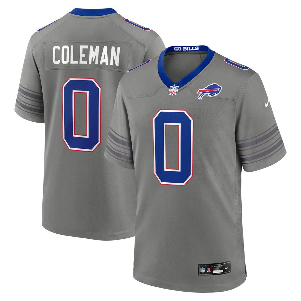 Buffalo Bills Keon Coleman Nike Nickel City Game Jersey - Gray