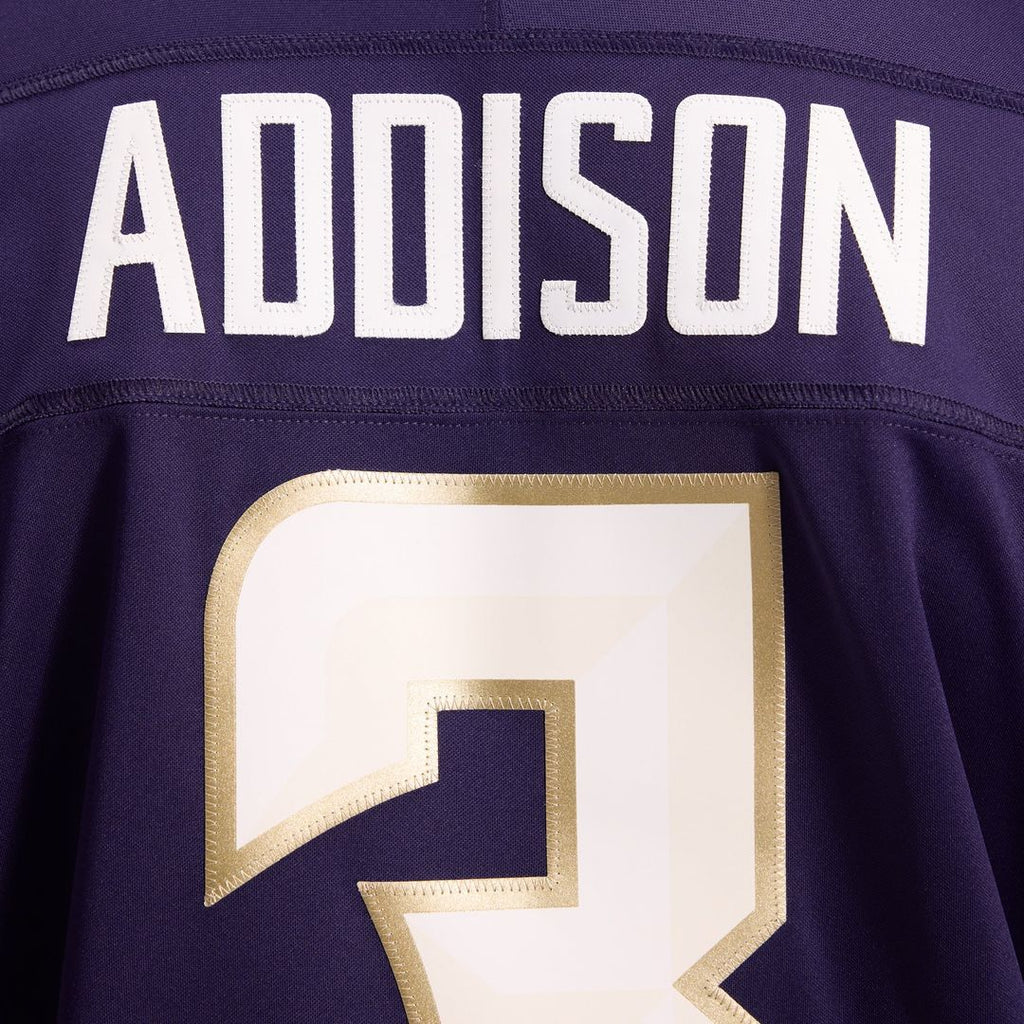 Minnesota Vikings Jordan Addison Nike 2026 Rivalries Collection Stitched Limited Jersey - Purple