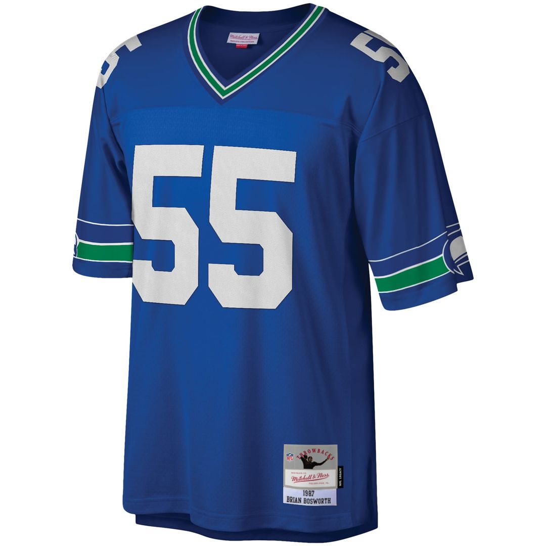 Seattle Seahawks Brian Bosworth Mitchell & Ness Legacy Replica Jersey - Royal