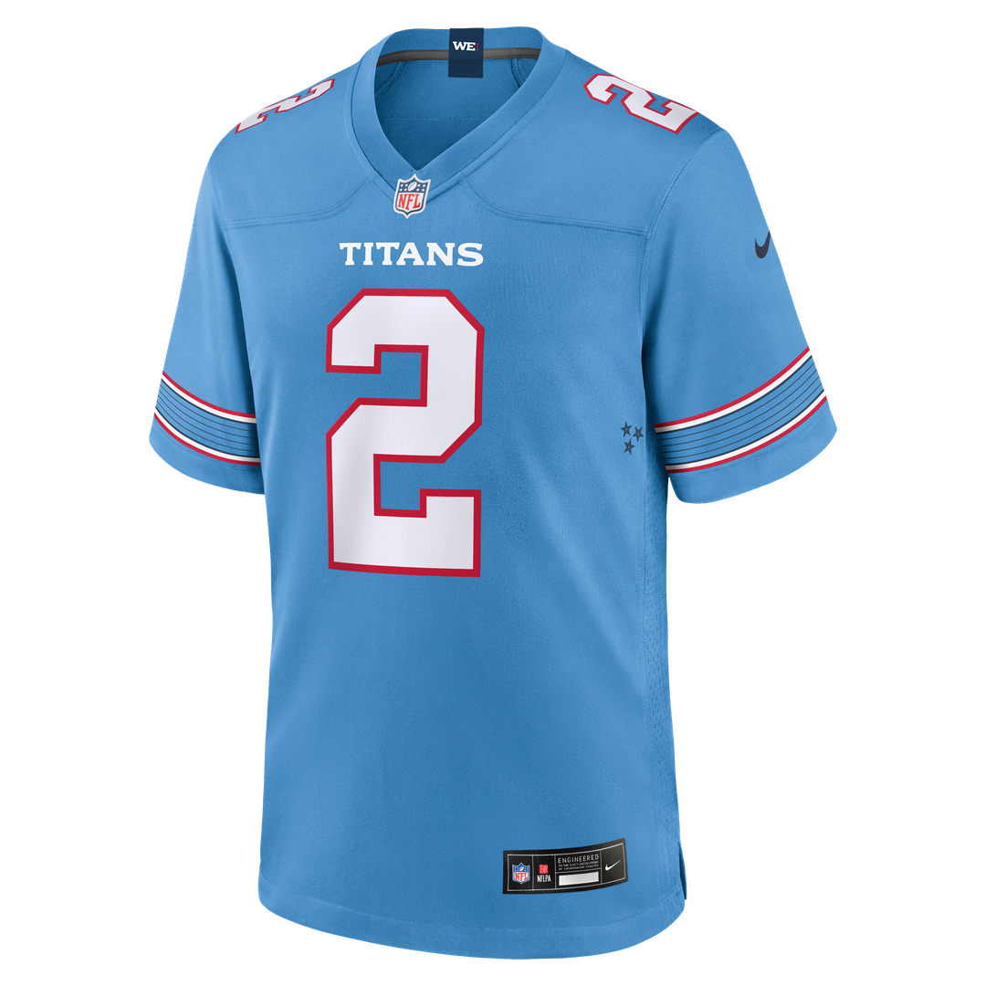Tennessee Titans Tyjae Spears Nike Game Jersey - Light Blue