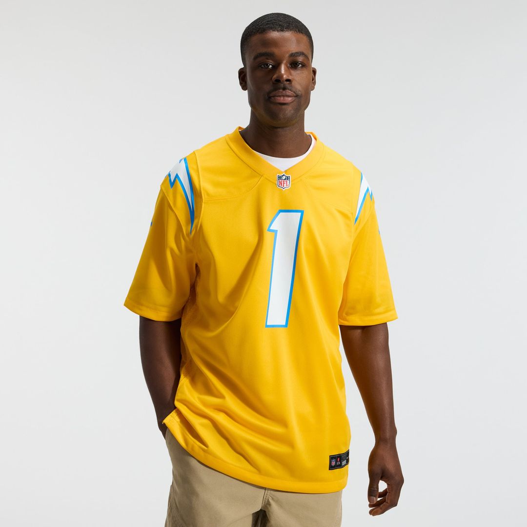 Los Angeles Chargers Quentin Johnston Nike Alternate Charger Power Game Player Jersey - Gold