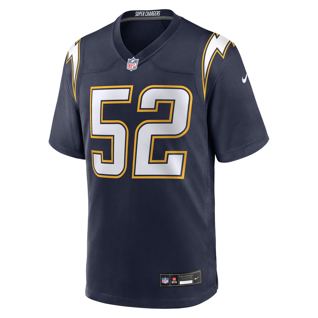 Los Angeles Chargers Khalil Mack Nike Alternate Charger Power Game Player Jersey - Gold