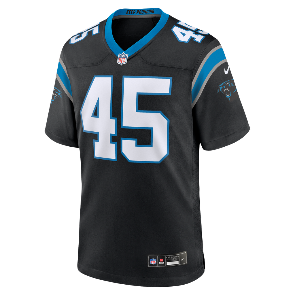 Carolina Panthers Maema Njongmeta Nike Game Jersey - Black