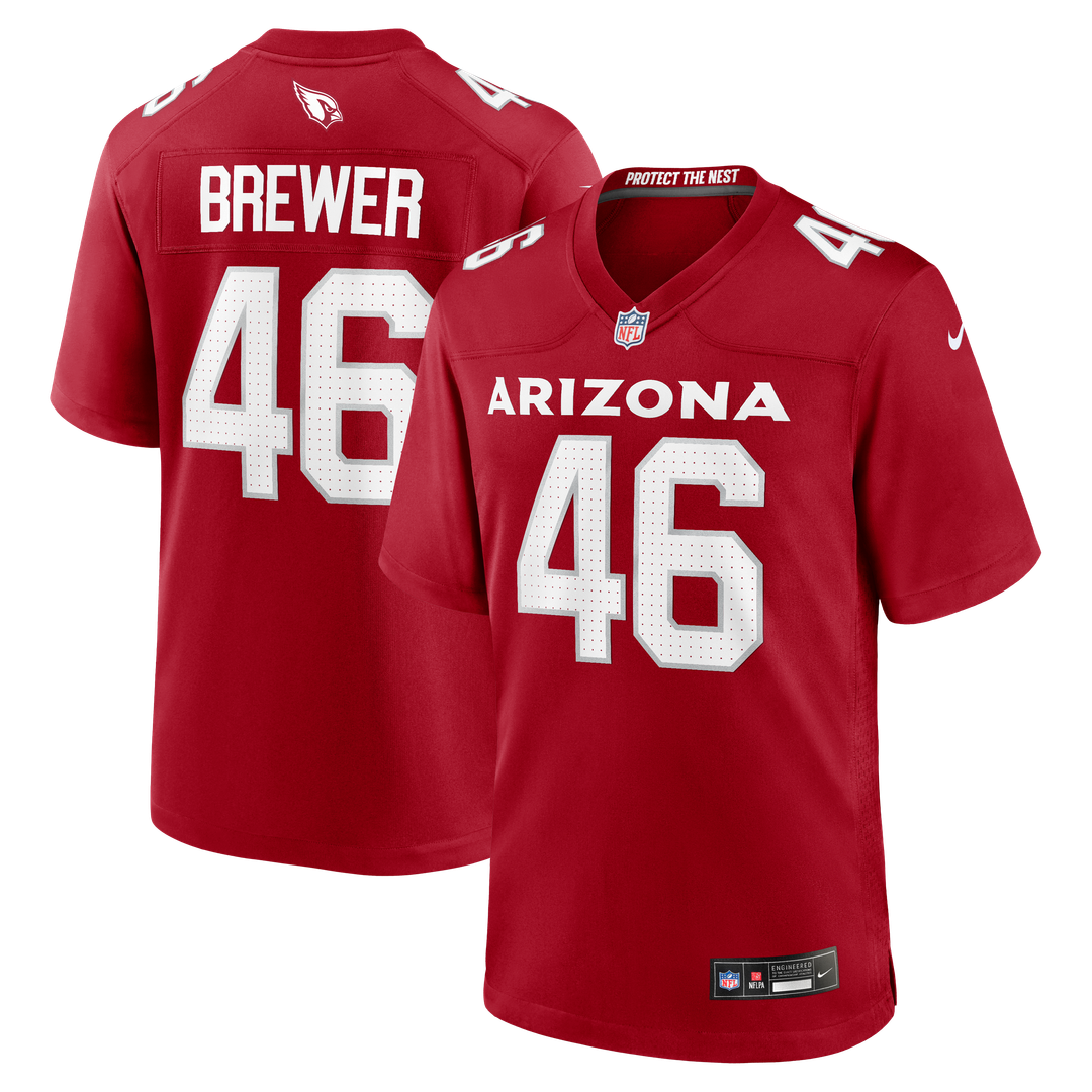 Arizona Cardinals Aaron Brewer Nike Team Game Jersey - Cardinal