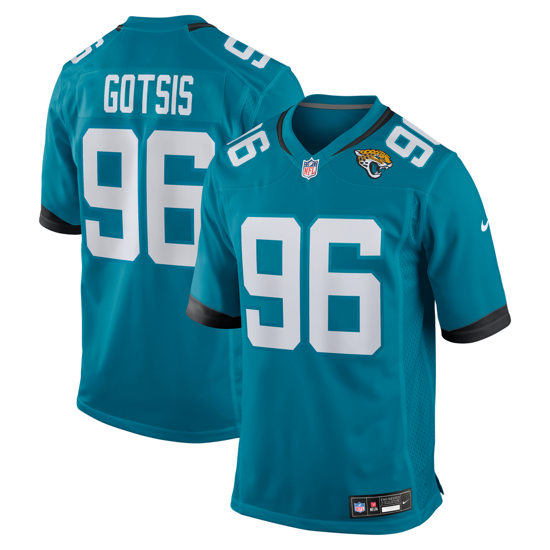 Jacksonville Jaguars Adam Gotsis Nike Game Jersey - Teal