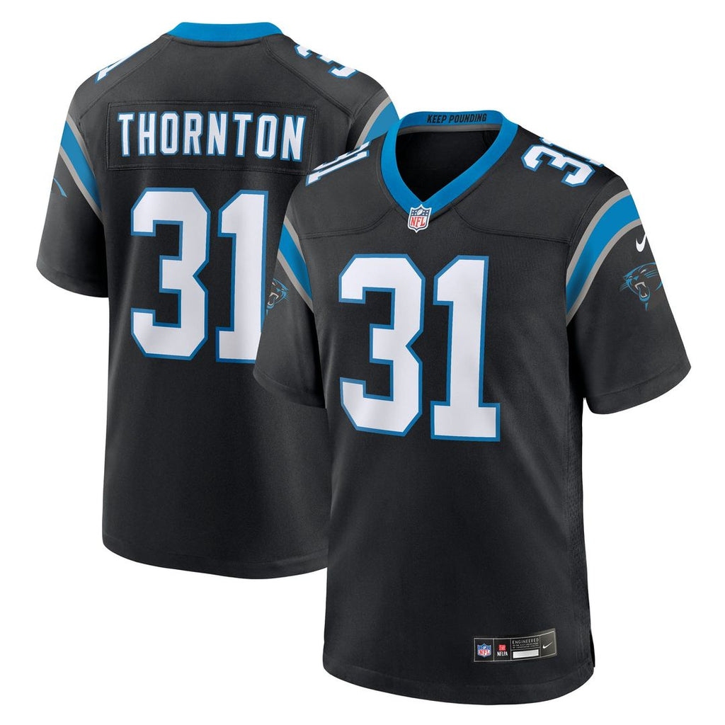 Carolina Panthers Corey Thornton Nike Team Game Jersey - Black