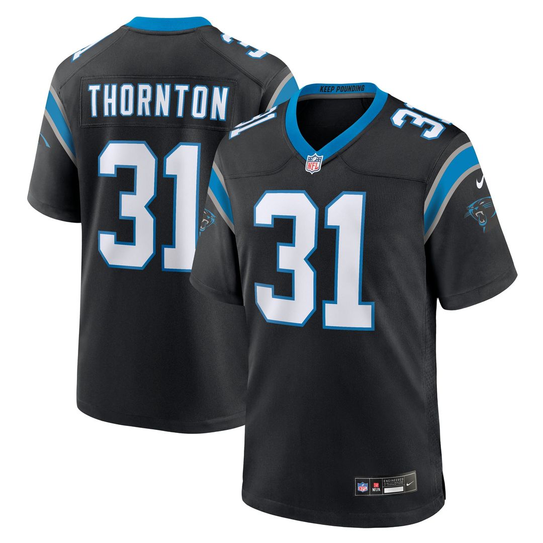 Carolina Panthers Corey Thornton Nike Team Game Jersey - Black