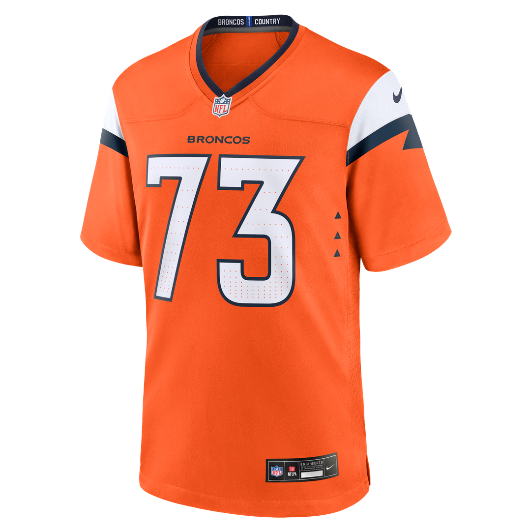 Denver Broncos Frank Crum Nike Team Game Jersey - Orange
