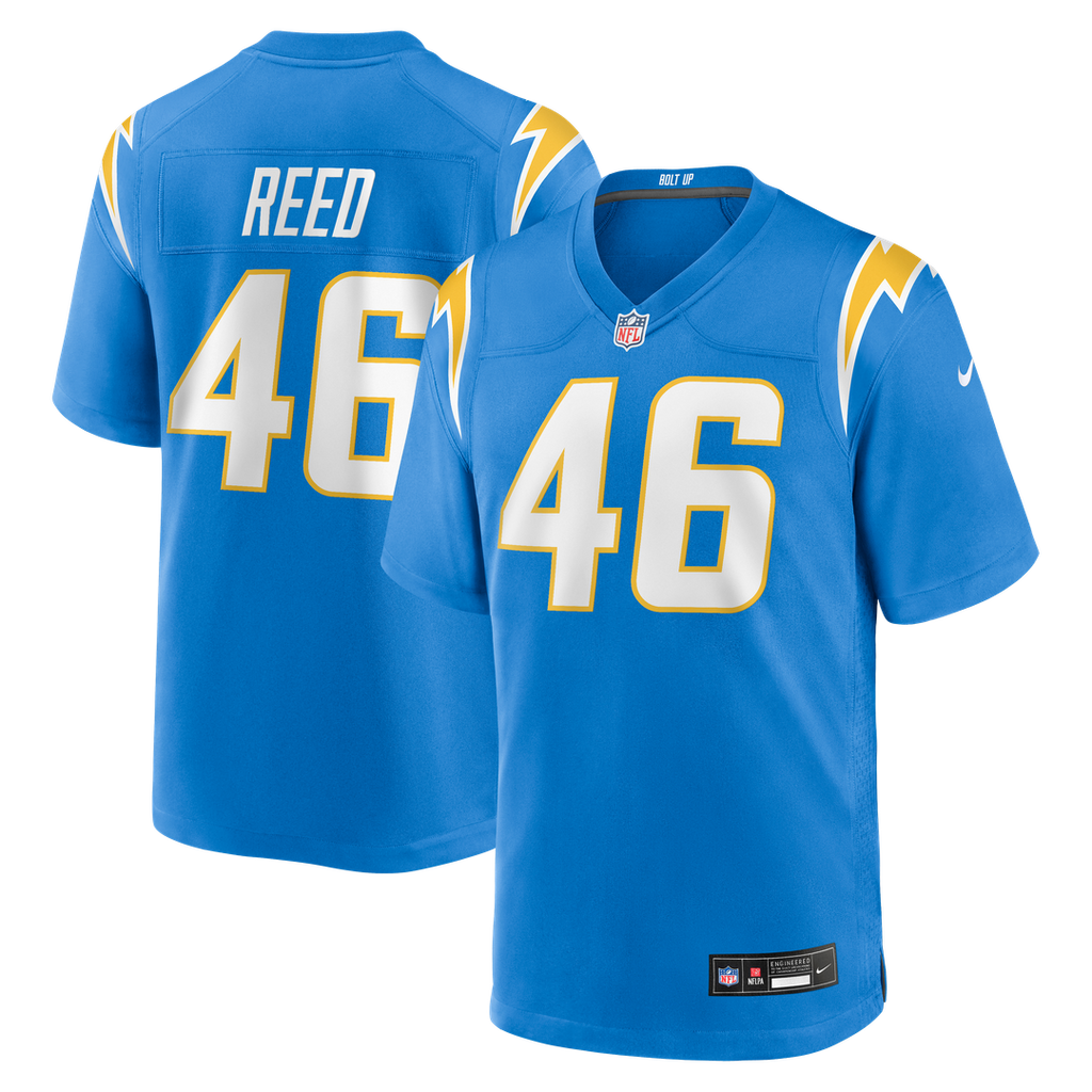 Los Angeles Chargers Nikko Reed Nike Team Game Jersey - Powder Blue