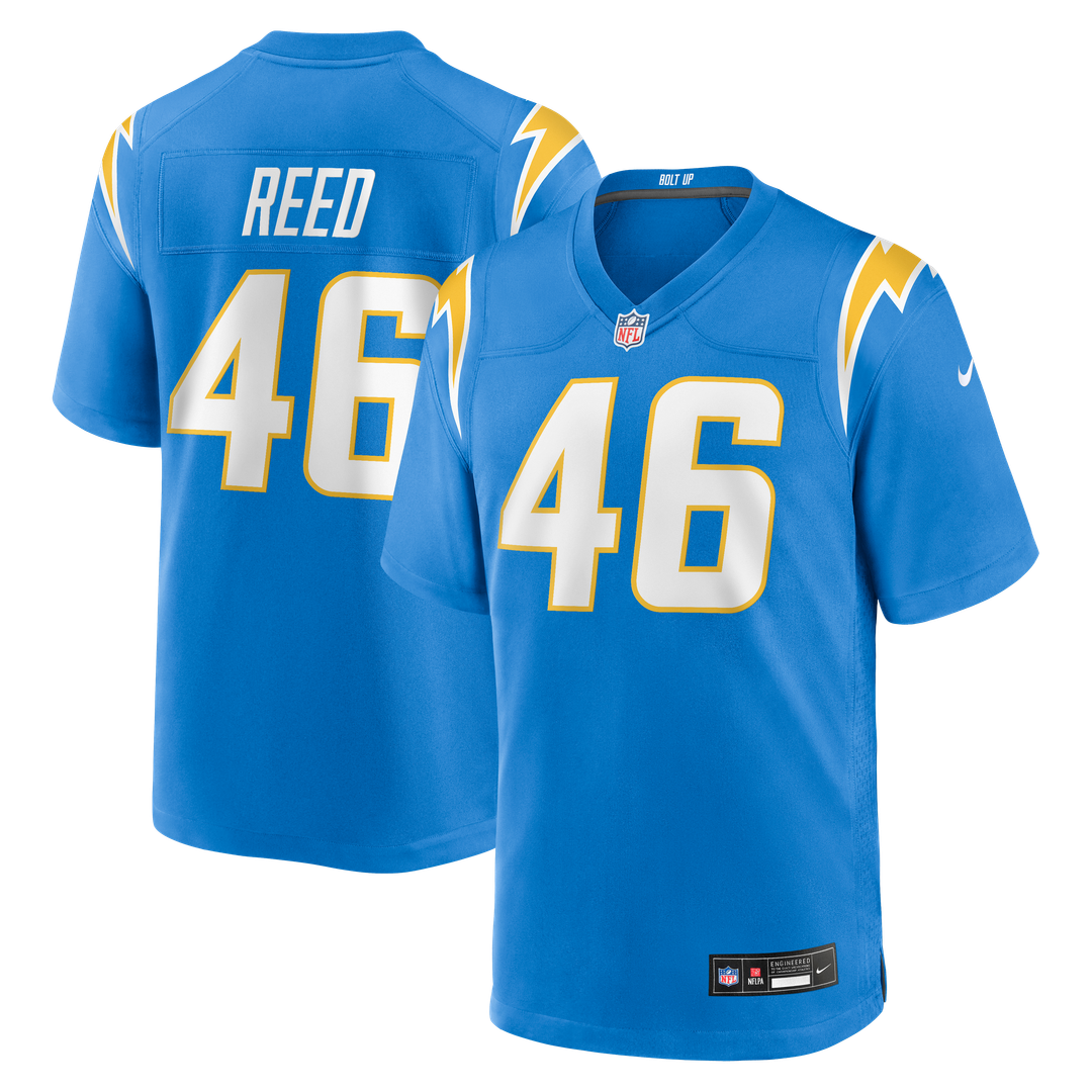 Los Angeles Chargers Nikko Reed Nike Team Game Jersey - Powder Blue