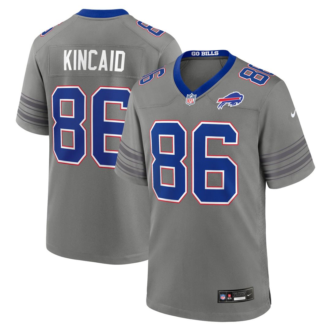 Buffalo Bills Dalton Kincaid Nike Nickel City Game Jersey - Gray