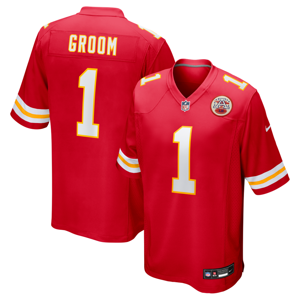 Kansas City Chiefs Number 1 Groom Nike Game Jersey - Red
