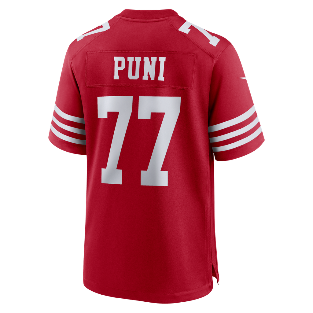 San Francisco 49ers Dominick Puni Nike Team Game Jersey - Scarlet