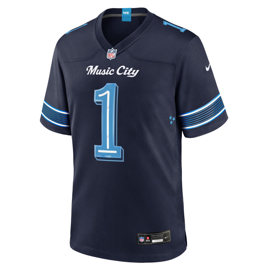 Tennessee Titans Cameron Ward Nike 2026 Rivalries Collection Game Jersey - Navy