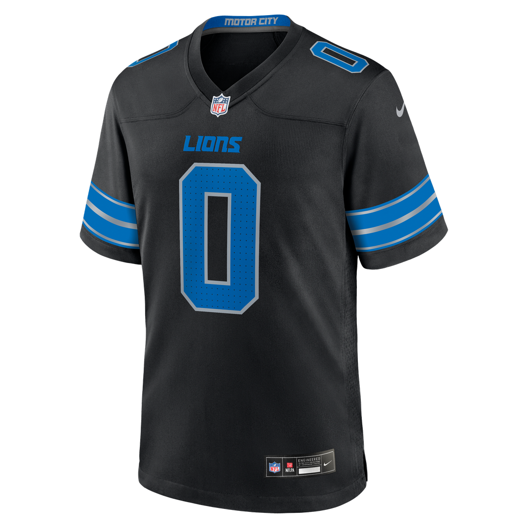Detroit Lions Jahmyr Gibbs Nike 2nd Alternate Game Player Jersey - Black