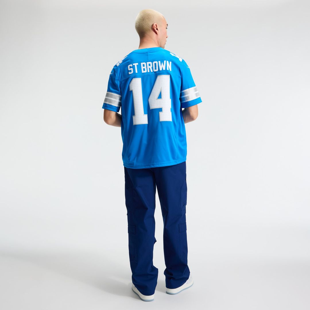 Detroit Lions Amon-Ra St. Brown Nike Alternate Vapor F.U.S.E. Stitched Limited Jersey - Black