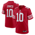 San Francisco 49ers Mac Jones Nike Team Game Jersey - Scarlet