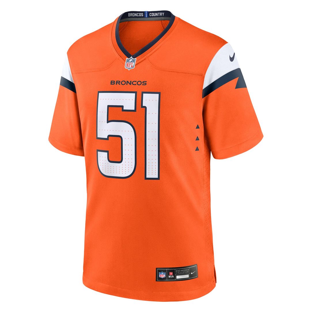Denver Broncos Que Robinson Nike Team Game Jersey - Orange