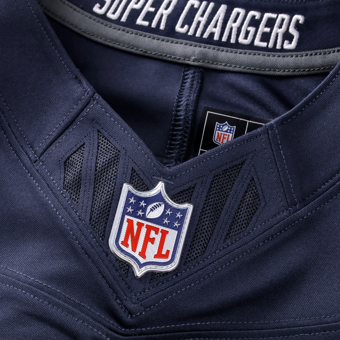 Los Angeles Chargers Justin Herbert Nike Alternate Super Chargers Vapor F.U.S.E. Stitched Limited Jersey - Navy
