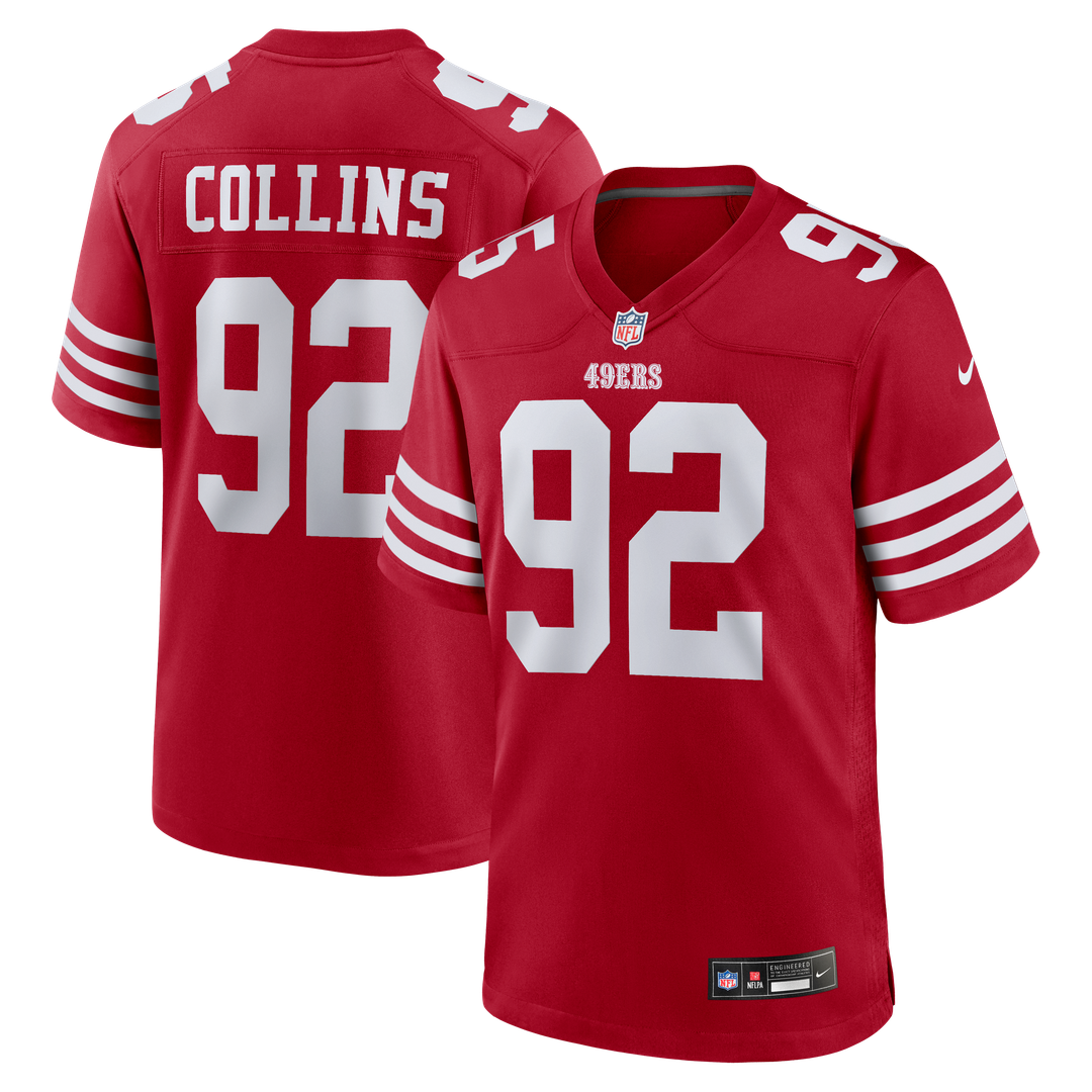 San Francisco 49ers Alfred Collins Nike Team Game Jersey - Scarlet