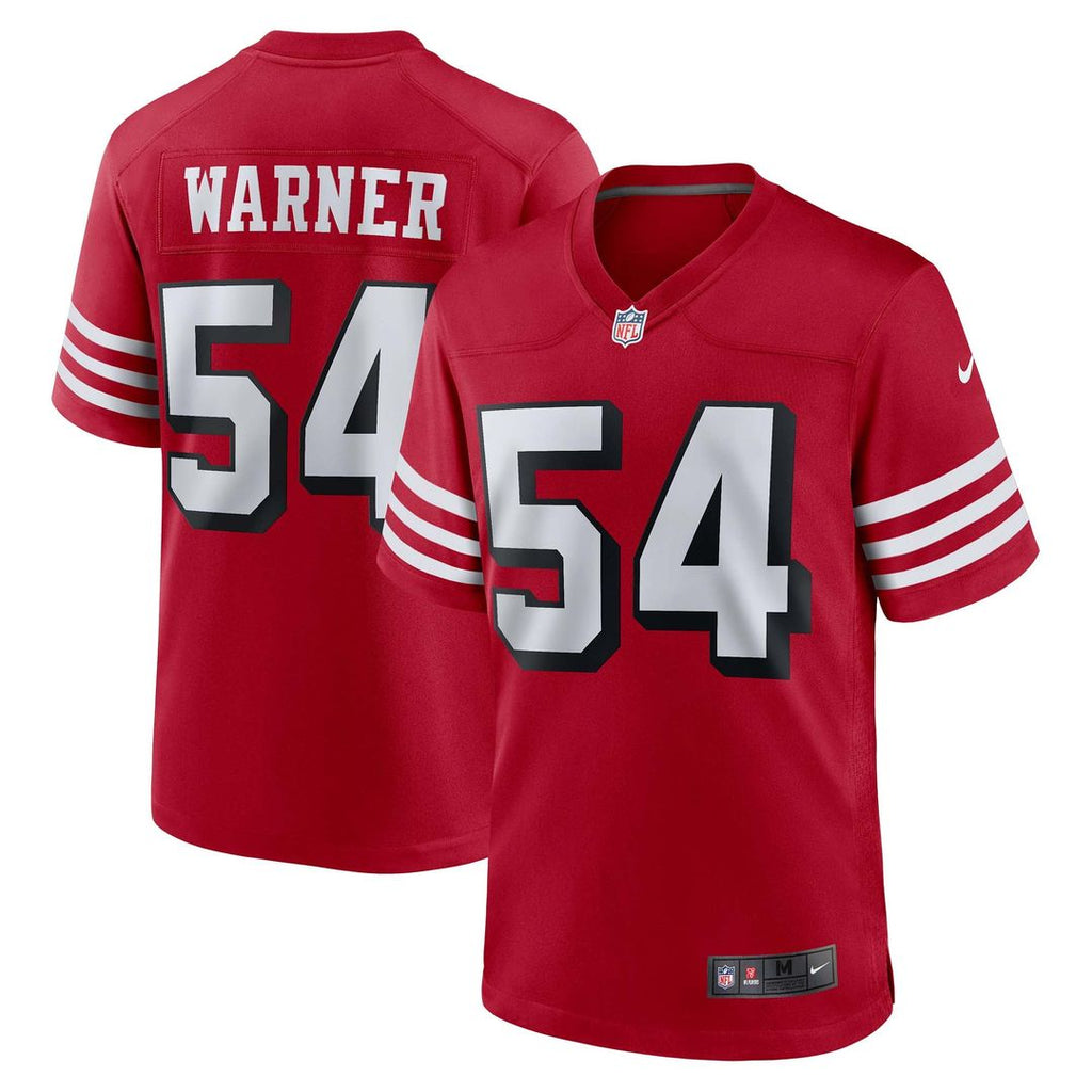 San Francisco 49ers Fred Warner Nike Alternate Game Jersey - Scarlet