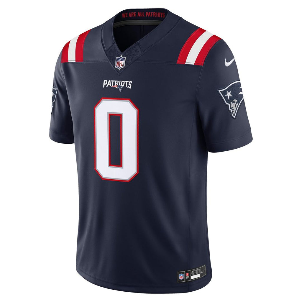 New England Patriots Christian Gonzalez Nike Vapor F.U.S.E. Stitched Limited Jersey - White