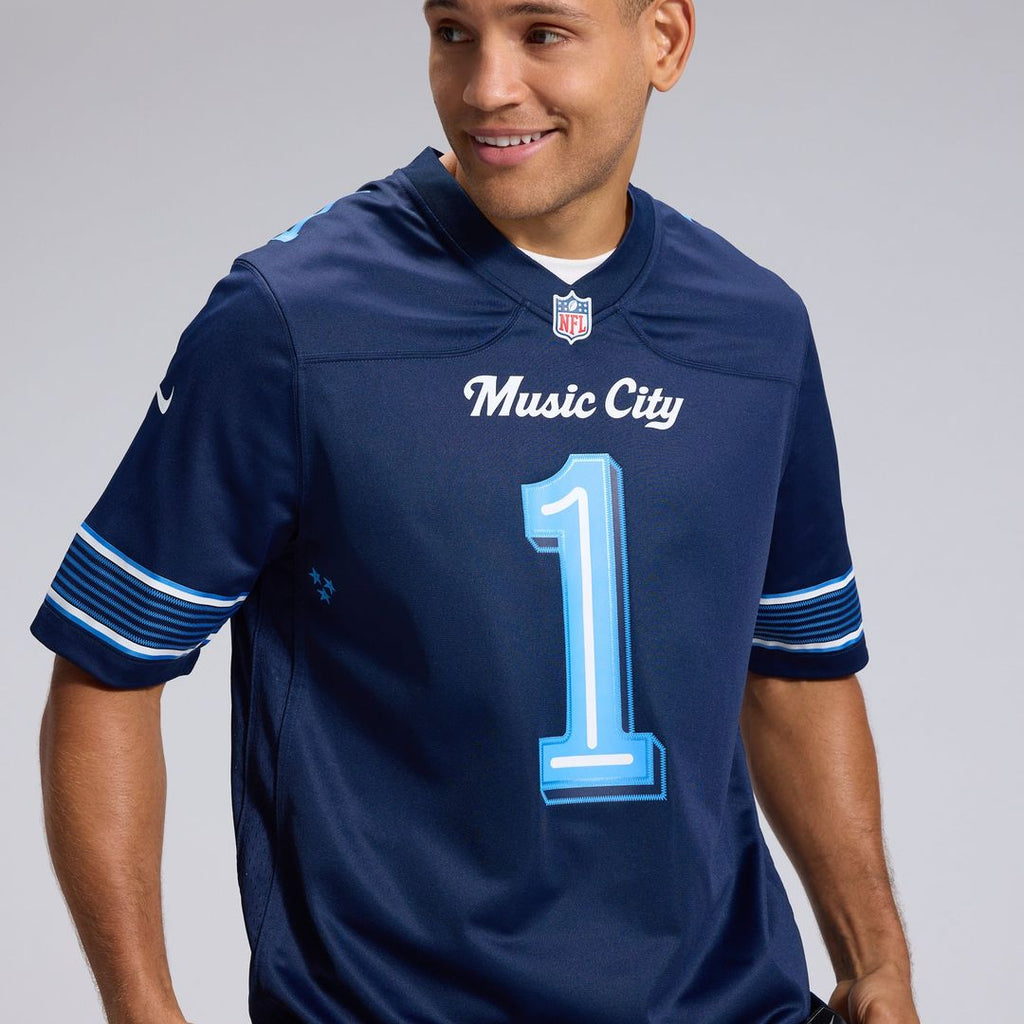Tennessee Titans Cameron Ward Nike 2026 Rivalries Collection Game Jersey - Navy
