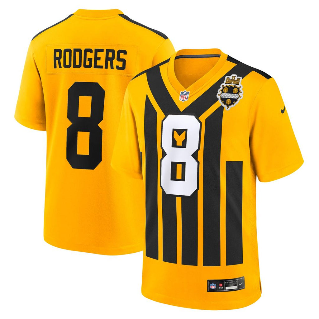 Pittsburgh Steelers Aaron Rodgers Nike Alternate 1933 Throwback Game Jersey - Gold