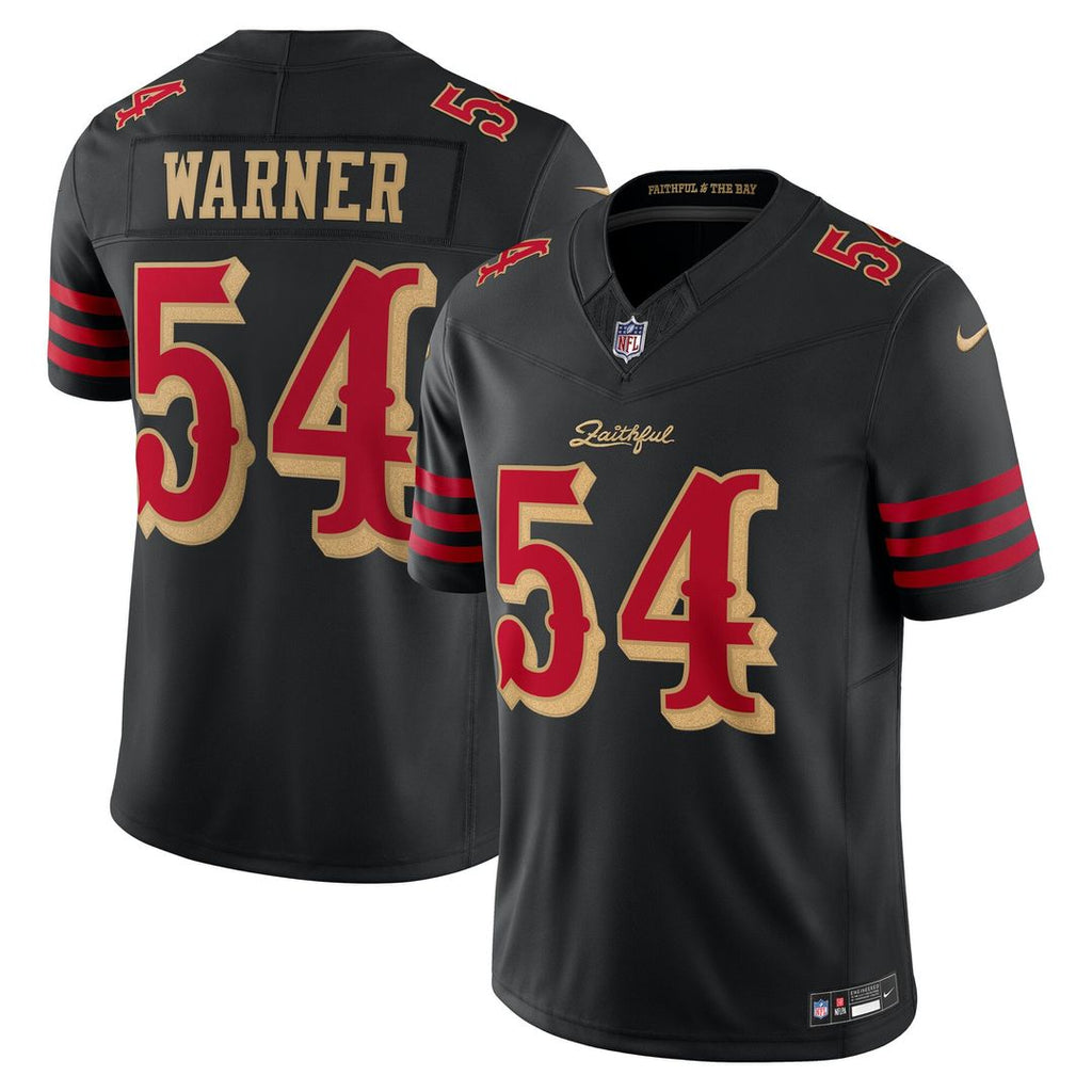 San Francisco 49ers Fred Warner Nike Rivalries Collection Stitched Limited Jersey - Black