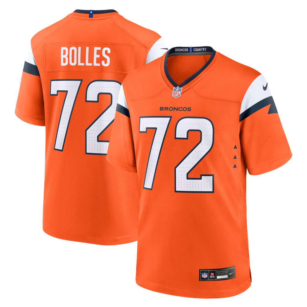Denver Broncos Garett Bolles Nike Team Game Jersey - Orange